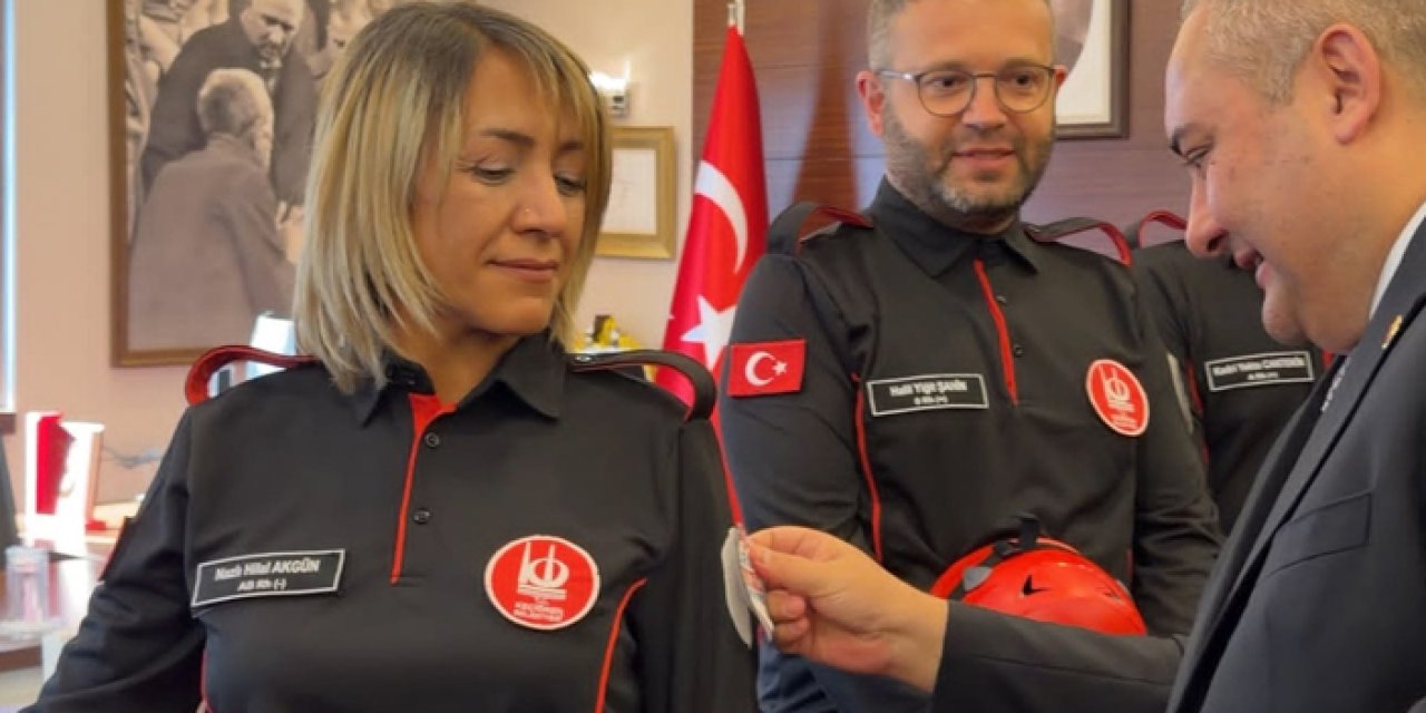 Keçiören’de arama kurtarma ekibine peçleri takıldı