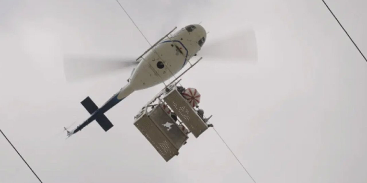 Giresun’da elektrik şirketine ait helikopter düştü