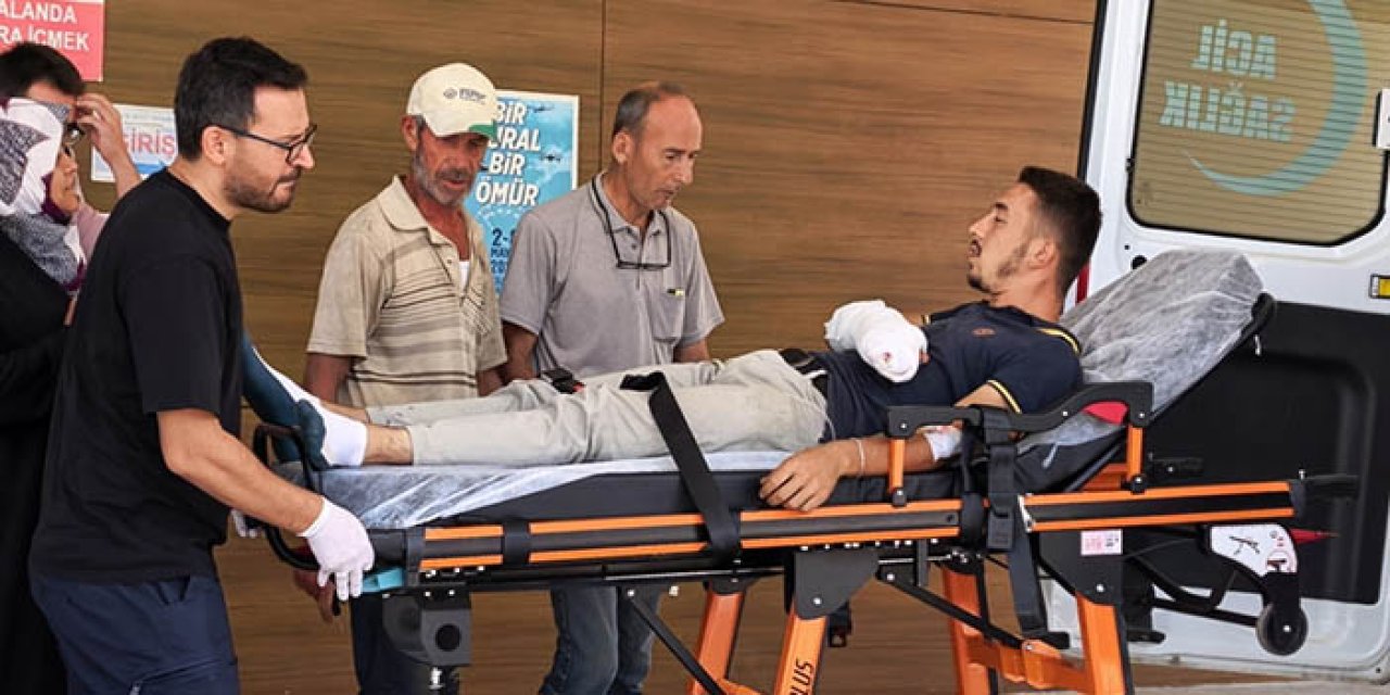 Motorlu testere ile odun keserken 3 parmağı koptu
