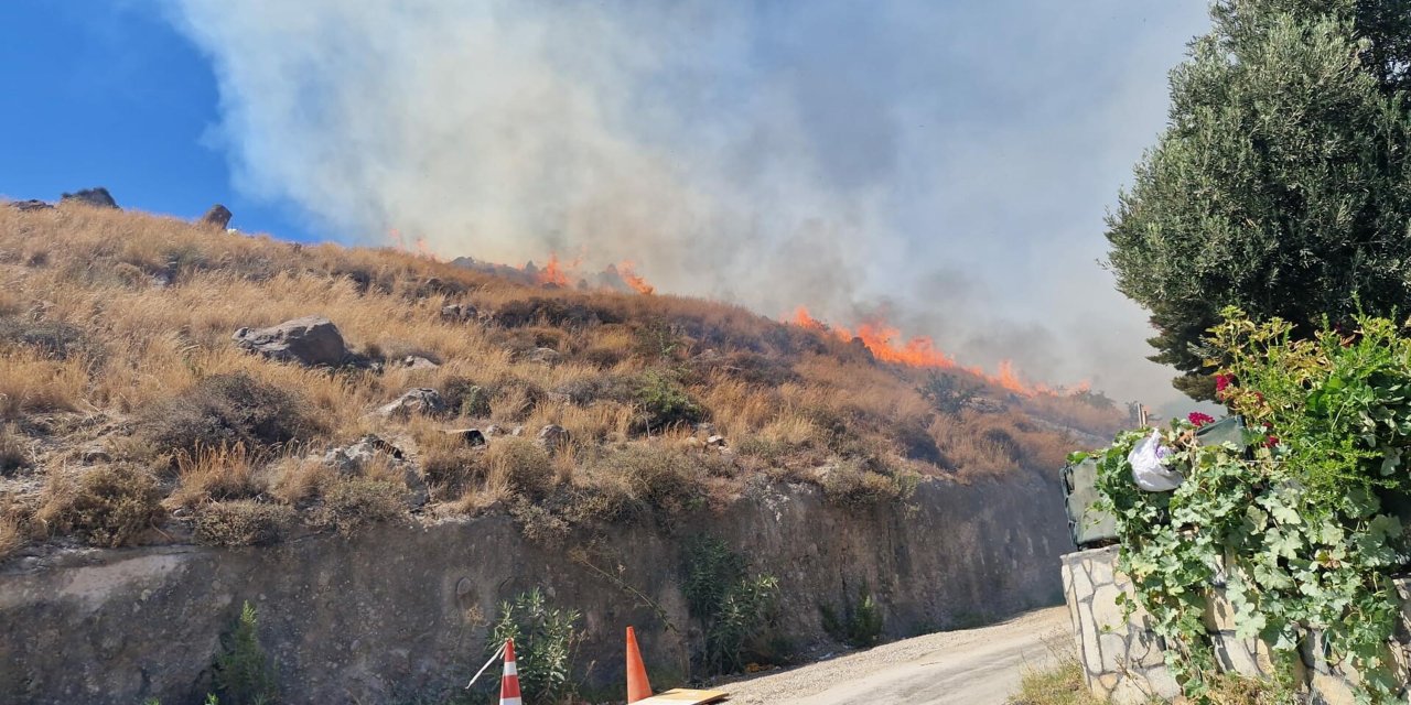 Bodrum’da makilik alanda yangın; alevler 1 saatte söndürüldü