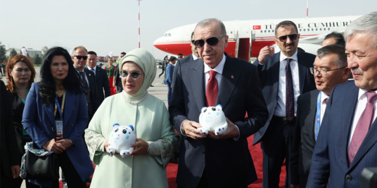 Cumhurbaşkanı Erdoğan, Şanghay zirvesi için Bişkek’te