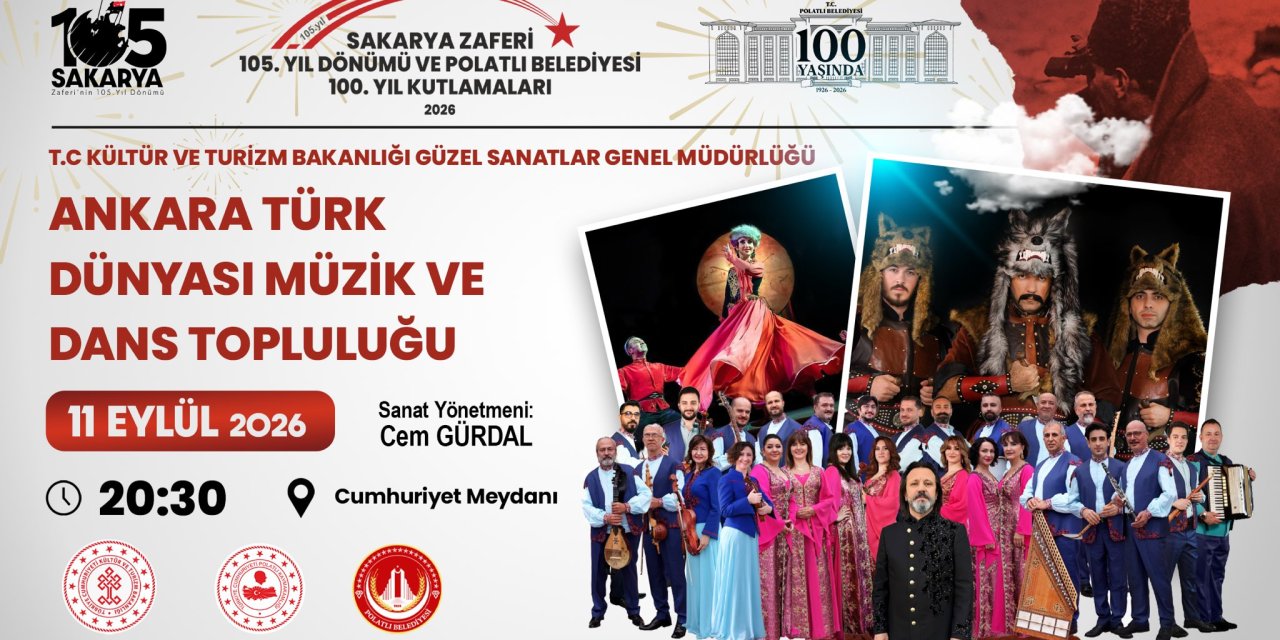 Polatlı’da Ankara Türk Dünyası Müzik ve Dans Topluluğu sahne alacak