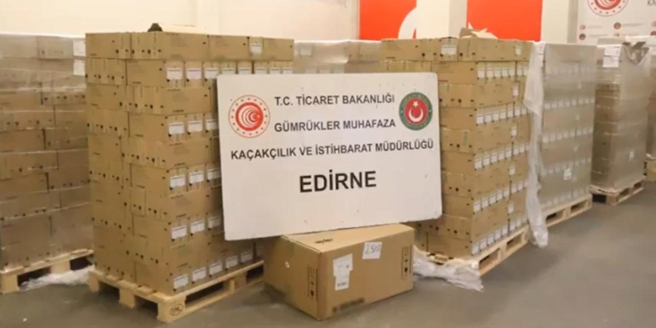 Kapıkule’de 79 bin kaçak ürün ele geçirildi