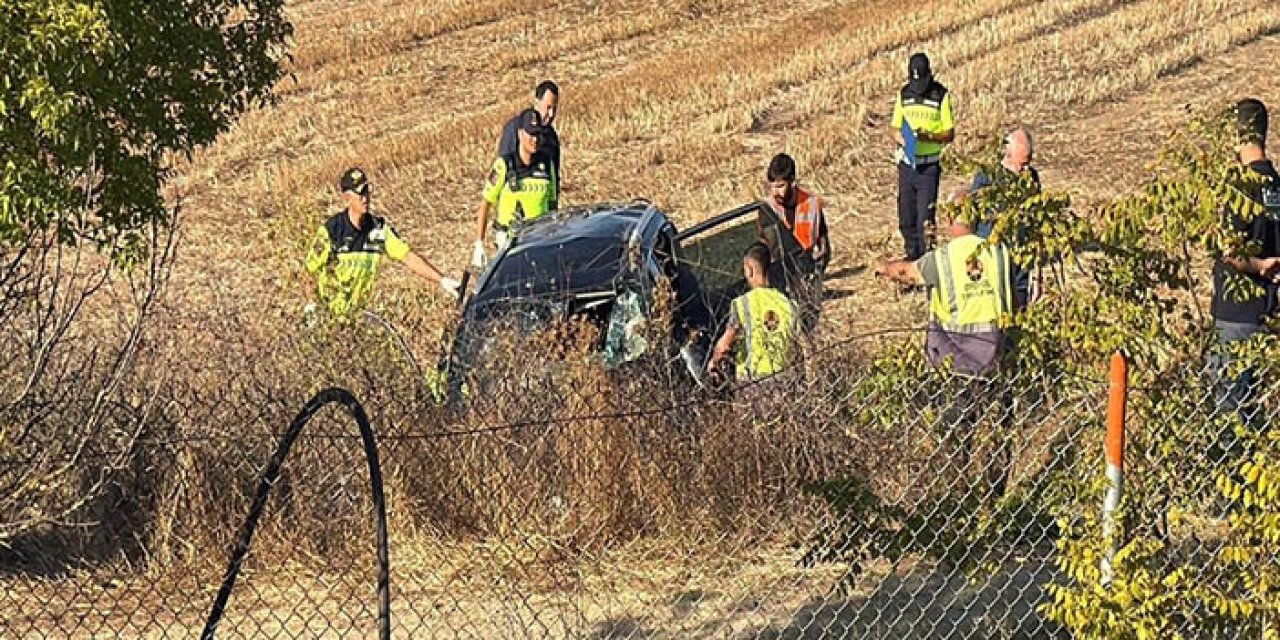Tekirdağ'da otomobil takla atarak tarlaya devrildi: 1 ölü, 2 yaralı