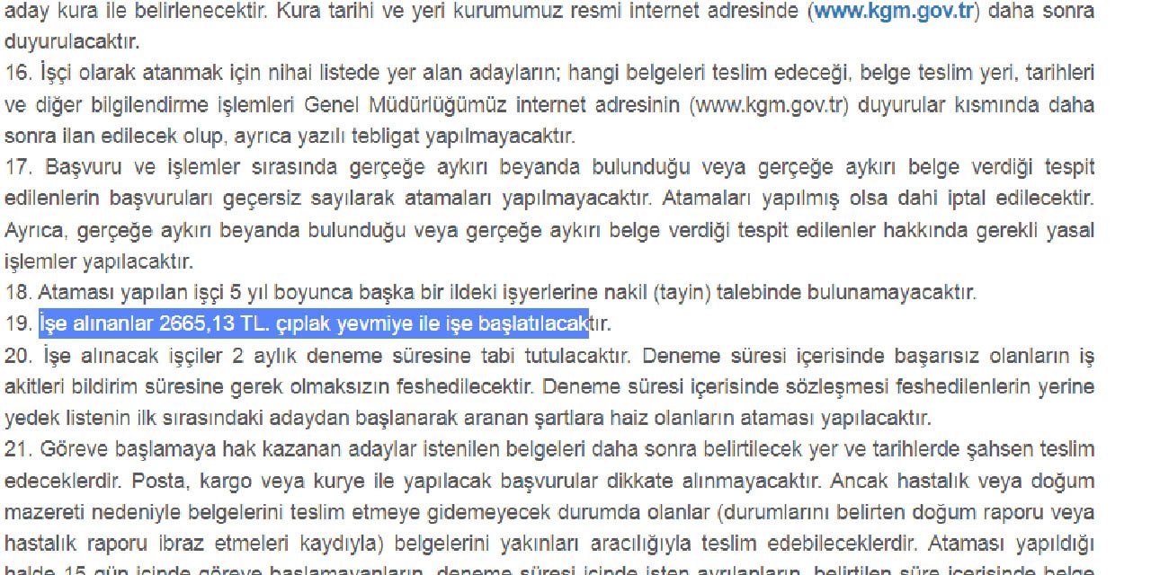 Karayolları Genel Müdürlüğü işçi alacak; başvurular başladı