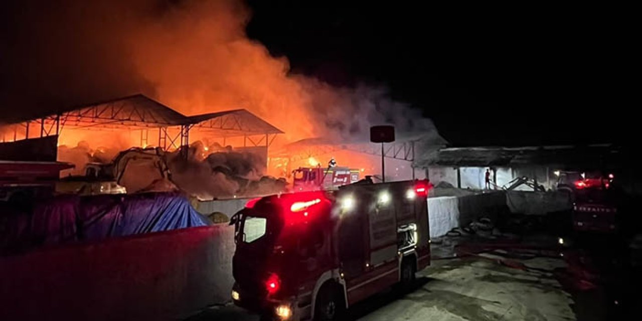 Samsun’da saman deposunda yangın
