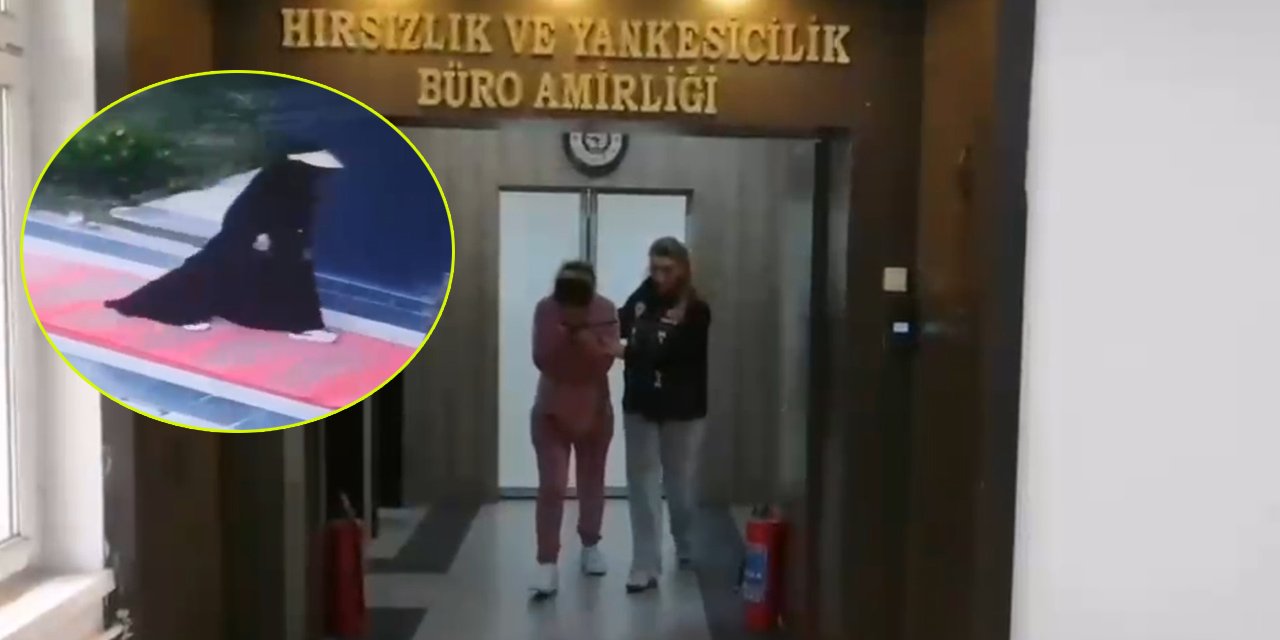 Ankara Gölbaşı'nda çarşaf kılıflı hırsızlık: Otobüste yakalandı