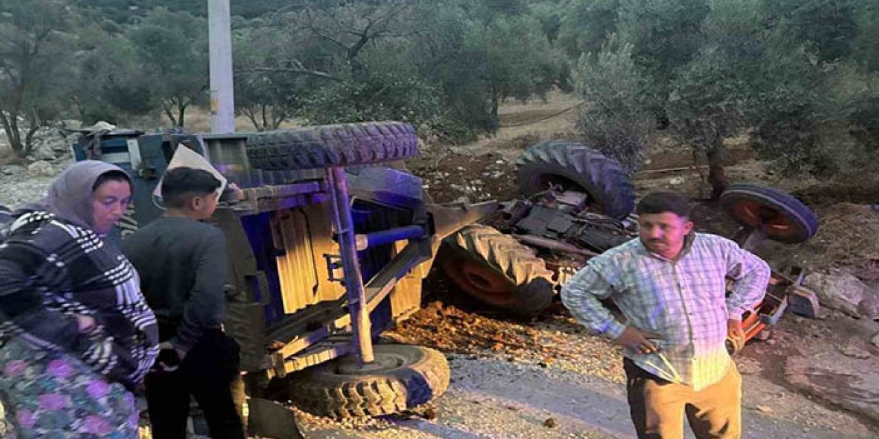 Aydın'da devrilen traktörde 1 yaralı