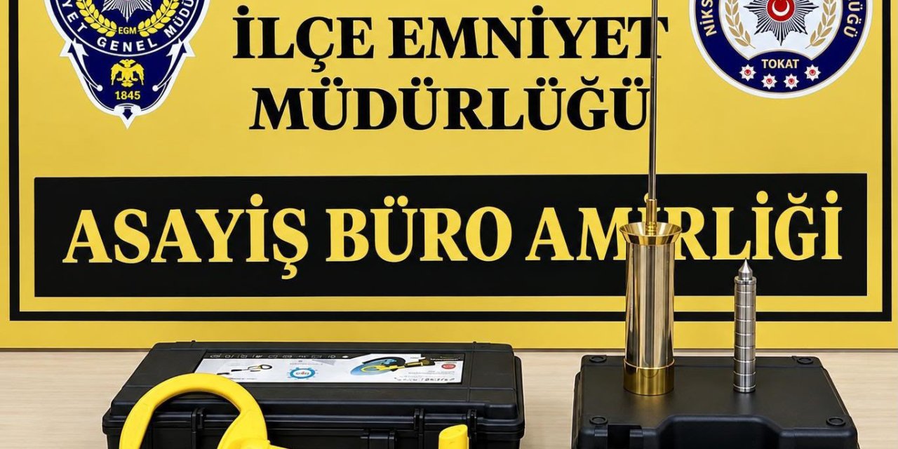 Tokat’ta izinsiz define arayan 3 kişi gözaltına alındı