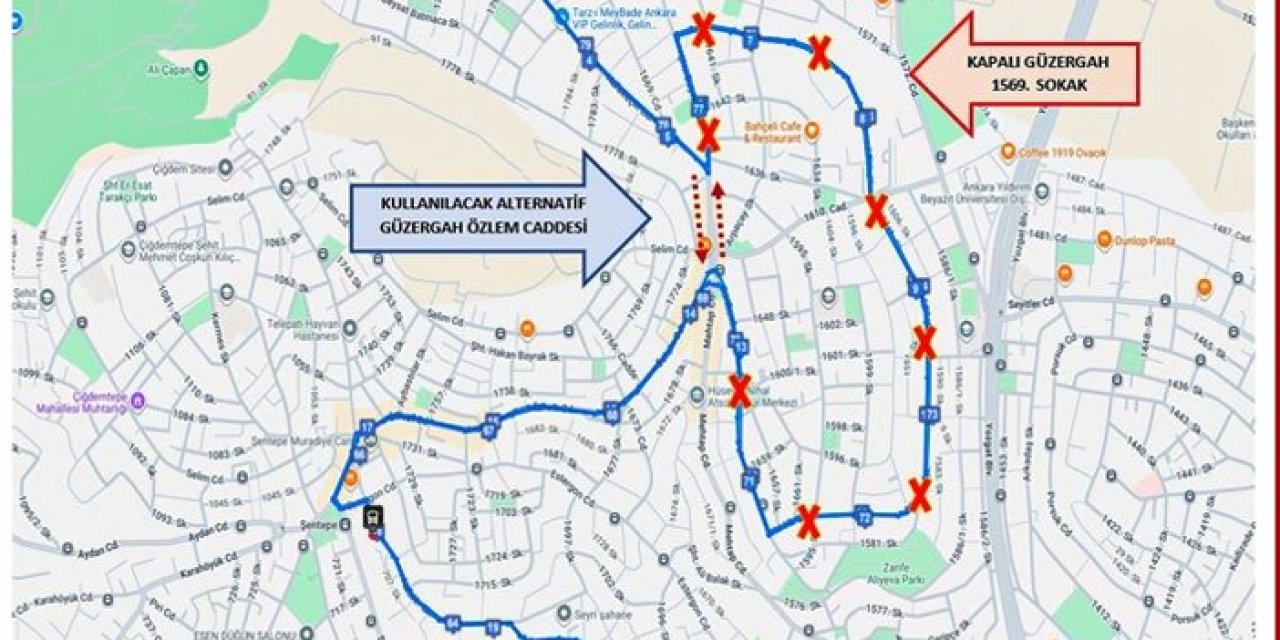 Ankara’da bazı otobüslerin güzergâhı değişti!