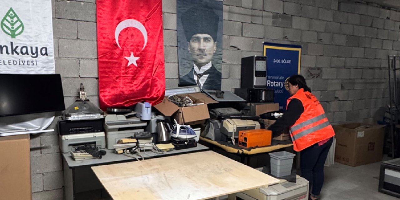 Çankaya’da elektronik atıklar geri dönüşüme kazandırıldı