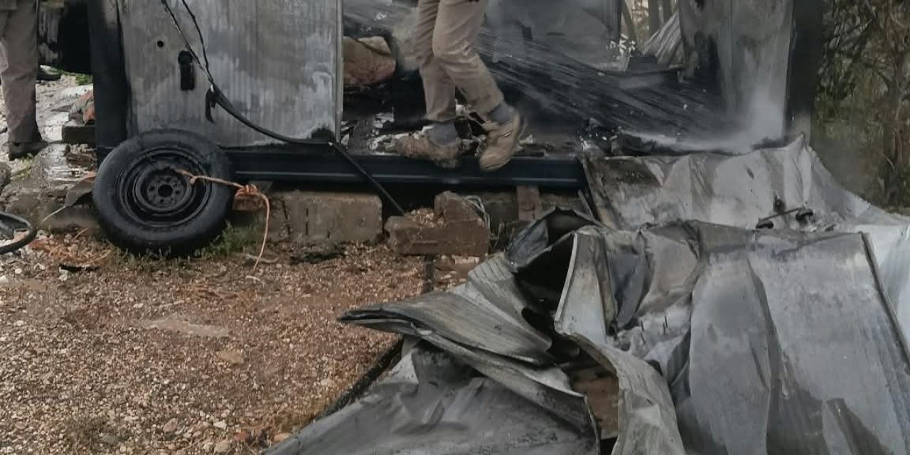 Konteyner ev yangınında yaşamını yitirdi
