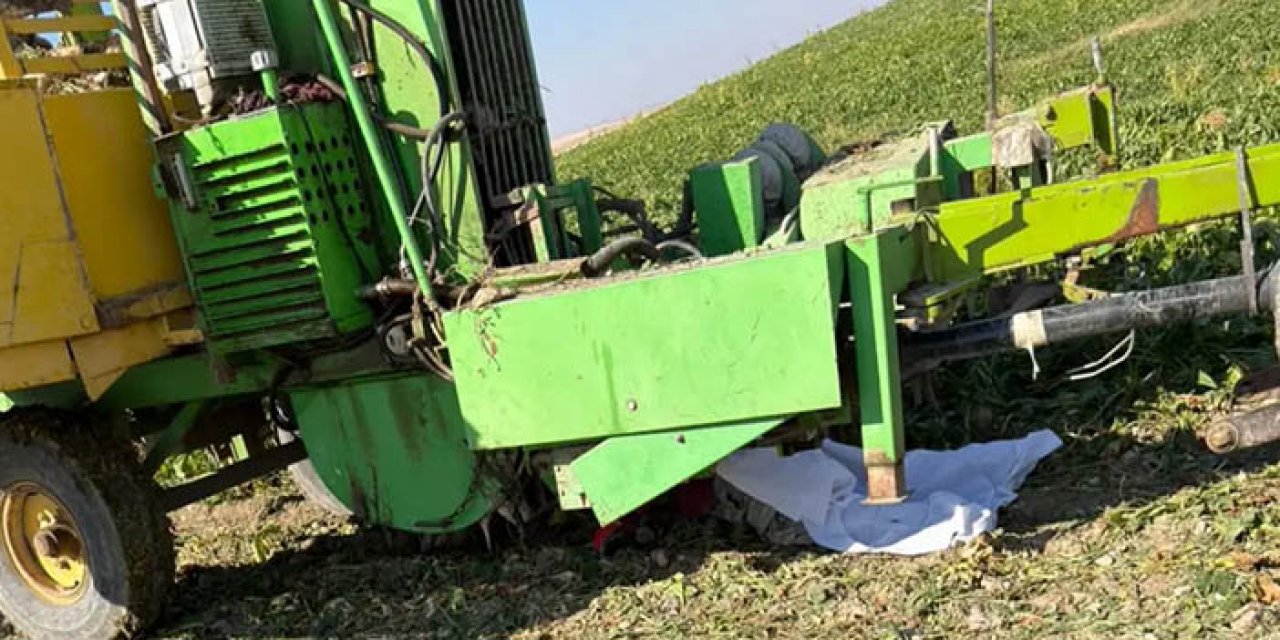 Ankara'da tarım makinesine sıkışan çiftçi öldü