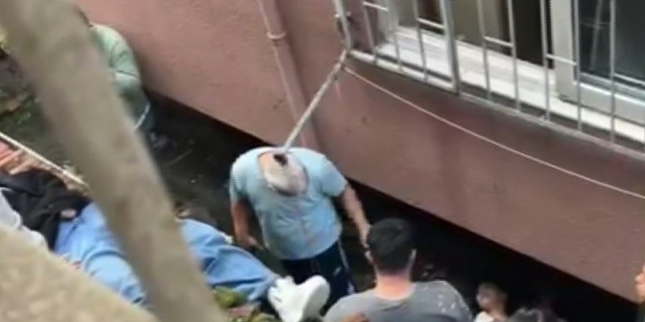 Küçükçekmece’de odaya kilitlenen 2 genç kız, çarşafla kaçmak isterken 3’üncü kattan düştü