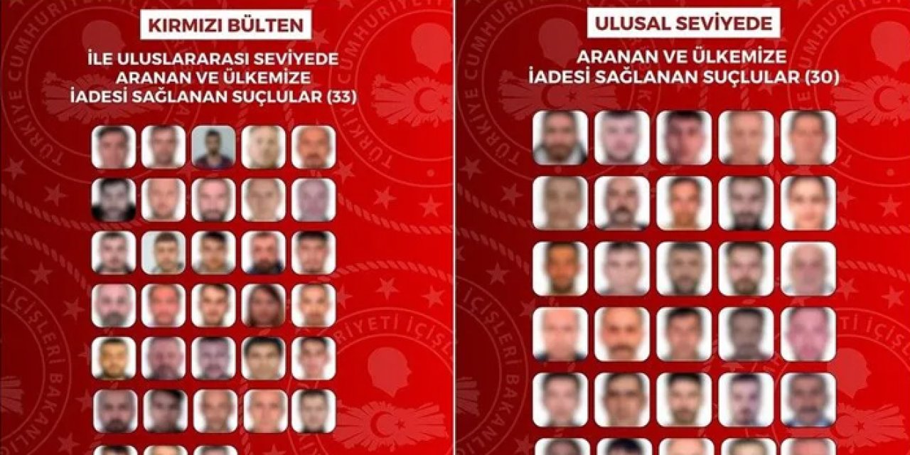 8 Ülkeden 63 Firari Türkiye’ye getirildi