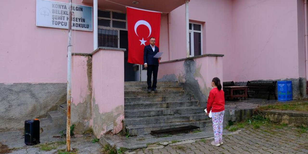 Tek öğrencili okulda Cumhuriyet coşkusu yaşandı