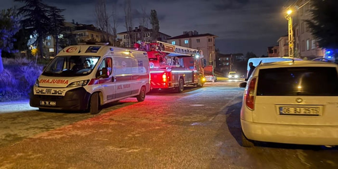 Ankara'da bir evde doğalgaz patlaması sonucu yangın çıktı