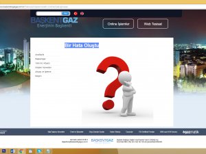 BAŞKENTGAZ error veriyor