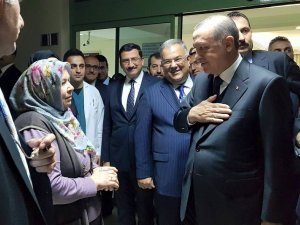 Erdoğan ve Yıldırım'dan hasta ziyareti