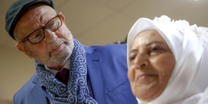 11 torunlu çift 62 yıl sonra nikah kıydı