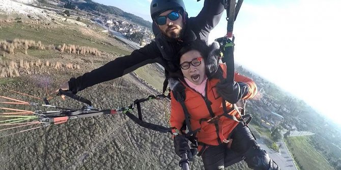 Çinli turist korkudan bayıldı