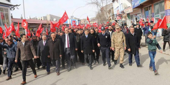 Tutak'tan Afrin ve Mehmetçiğe destek yürüyüşü 