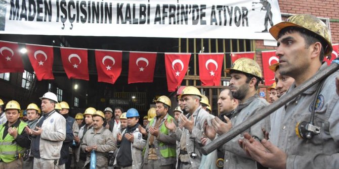 Zeytin Dalı Harekatı'na madencilerden destek