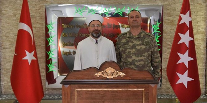 Diyanet İşleri Başkanı Erbaş'tan harekat merkezine ziyaret