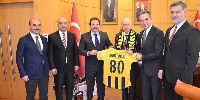 Ankaragücü Başkanı Yiğiner'den Bahçeli'yi ziyaret