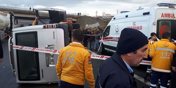 Ankara Karapürçek'te feci kaza: 1 ölü, 6 yaralı