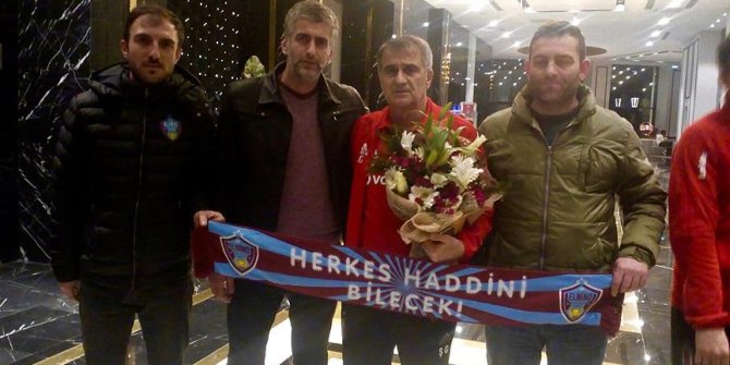 Trabzonsporlu taraftarlardan Şenol Güneş'e ziyaret