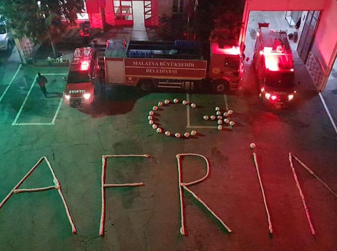 İtfaiyecilerden Mehmetçik'e koreografili destek