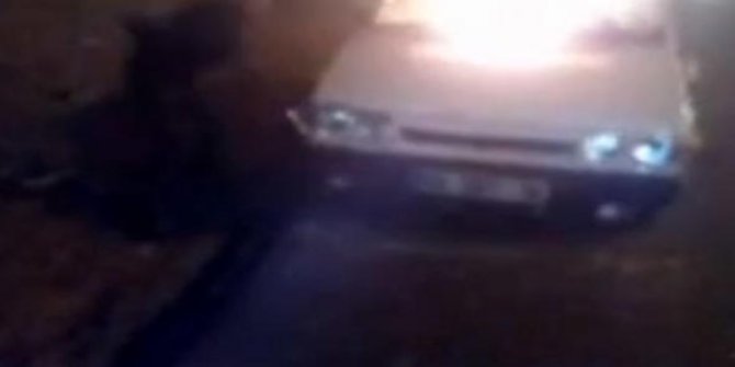Mevlana Bulvarı'nda aracını yakıp tehdit etti