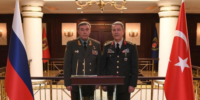 Genelkurmay Başkanı Akar ile Rus mevkidaşı Gerasimov görüştü