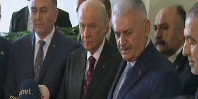 Başbakan'dan Bahçeli ile görüşmesi sonrası açıklama