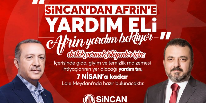 Sincan’dan yardım eli