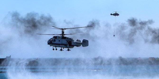Rusya'da askeri helikopter düştü