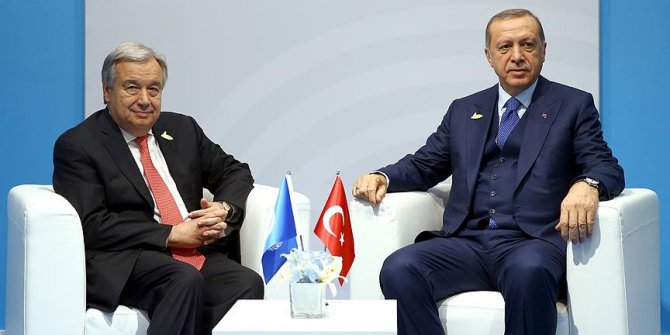 Cumhurbaşkanı Erdoğan ile BM Genel Sekreteri Guterres görüştü