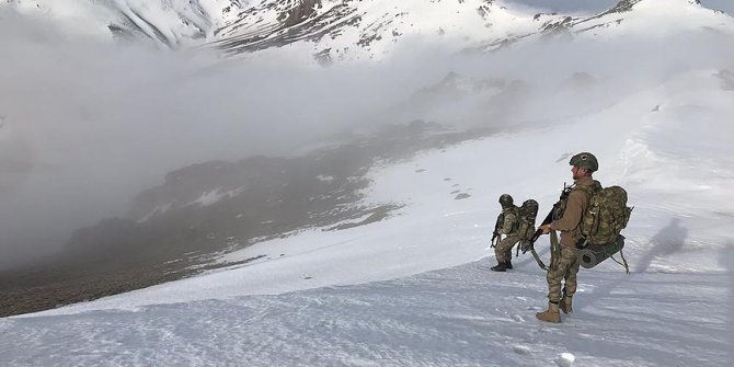 Karlı dağlarda terör operasyonu
