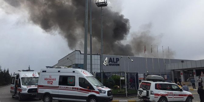 Eskişehir'de helikopter parçası üreten fabrikada yangın