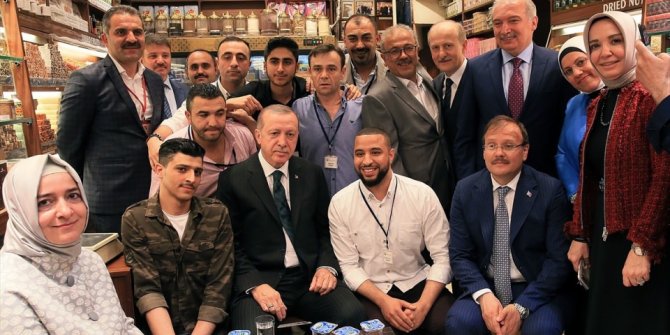 Erdoğan Mısır Çarşısı'nın açılış törenine katıldı