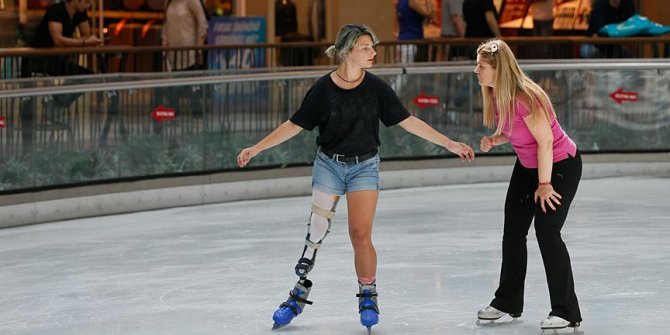 Protez bacağıyla sporda engel tanımıyor