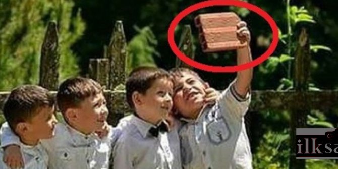 Tuğla ile selfi çeken çocuklara fotoğraf makinesi hediye edildi