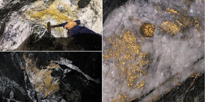 Avustralya'da altın kabuk bağlamış dev kayalar bulundu!