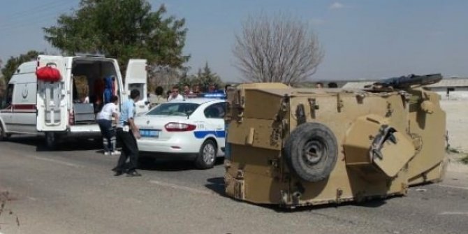 Zırhlı araç kaza yaptı! Yaralı polisler var