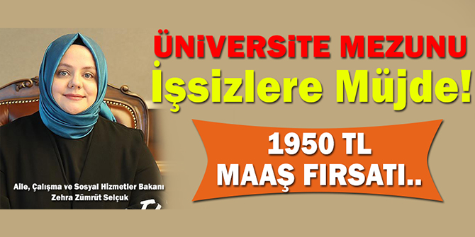 Üniversite mezunu işsizlere müjde!