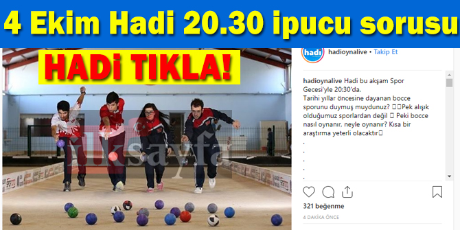 4 Ekim HADİ 20:30 ipucu: Bocce nasıl oynanır, neyle oynanır?