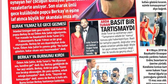 Arda Turan Berkay kavgası ve Arda'nın eşinden açıklama