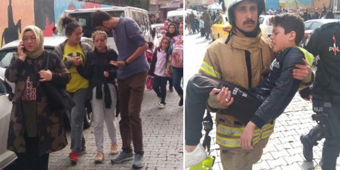 İstanbul'da okulda yangın! Öğrenciler tahliye ediliyor