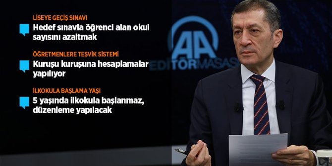 Eğitim Bakanı "yeni sınav sistemi ve eğitim sistemi" hakkında konuştu